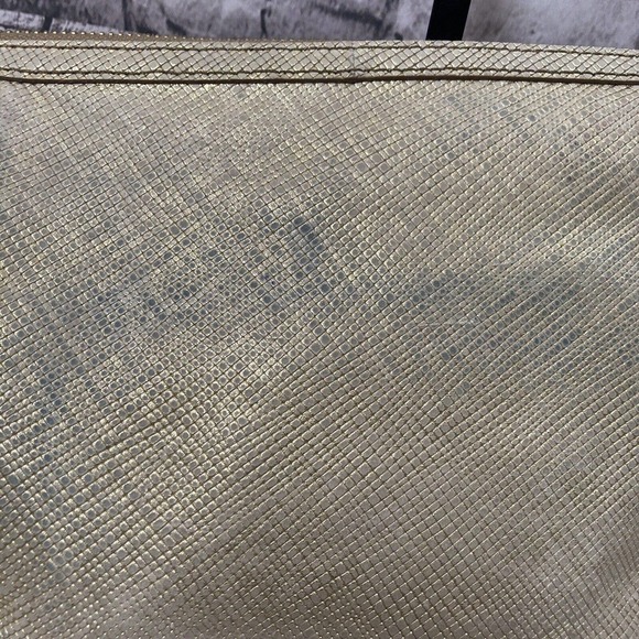 Fossil Handbag Sydney Gold Metallic Crossbody Small Zip‎ Closure Purse - Picture 7 of 14